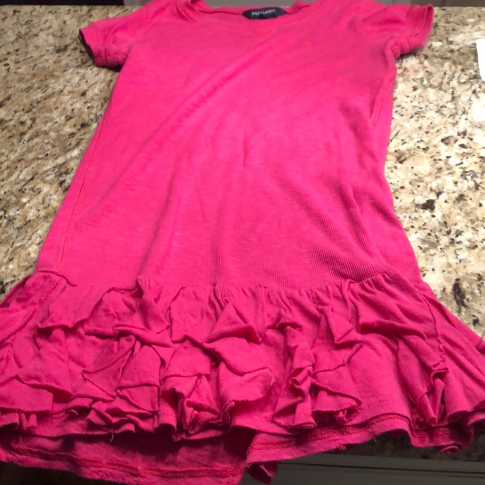Hot pink Ralph Lauren dress with ruffles size medium 8/10